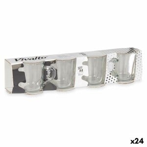 Satz von Kaffeetassen Vivalto RYG2046 Durchsichtig Glas 80 ml (24 Stück)