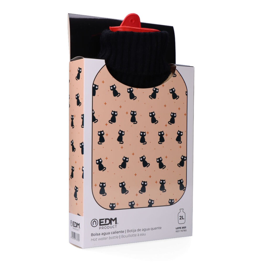 Hot Water Bottle EDM 76780 Beige Cats Wool 2 L