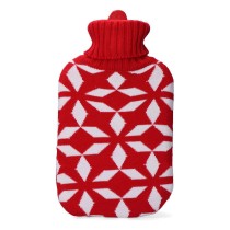 Hot Water Bottle EDM 76774 Rojo/Blanco Wool 2 L