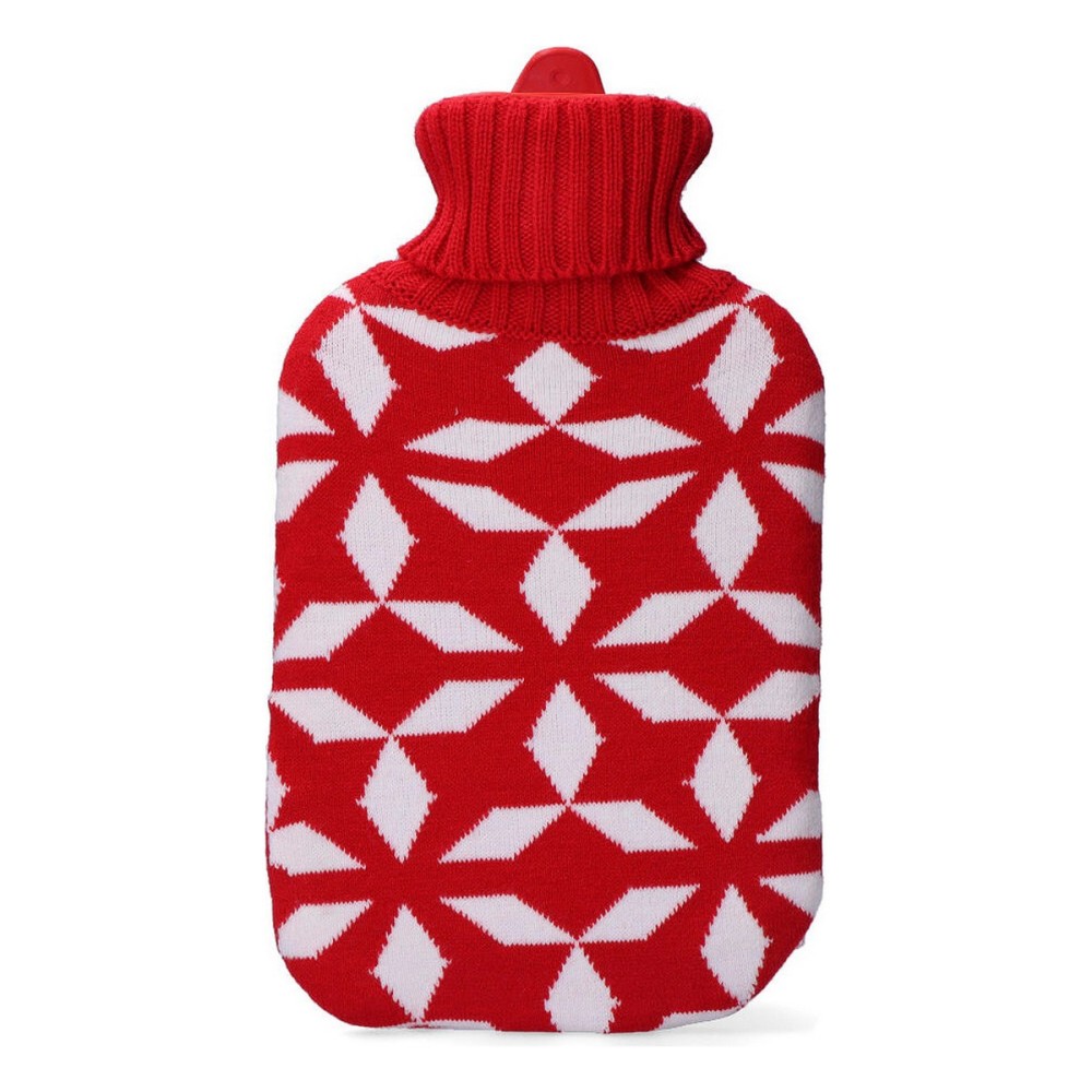 Hot Water Bottle EDM 76774 Rojo/Blanco Wool 2 L