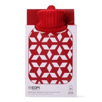 Hot Water Bottle EDM 76774 Rojo/Blanco Wool 2 L