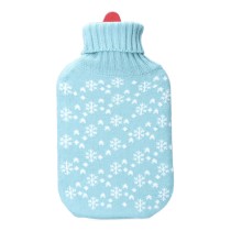 Hot Water Bottle EDM 76771 Blue Blue/White Snowflakes Wool 2 L Plastic