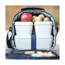 Square Lunch Box with Lid Milan Green 330 ml 12 x 10 x 7 cm Plastic (1 Unit)