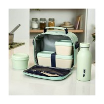 Square Lunch Box with Lid Milan Green 330 ml 12 x 10 x 7 cm Plastic (1 Unit)