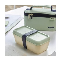 Rectangular Lunchbox with Lid Milan Green 750 ml Plastic