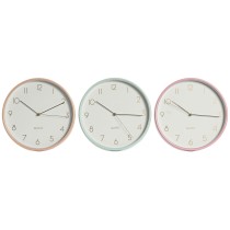 Wall Clock Home ESPRIT Coral Mint Lilac PVC 25,5 x 4,3 x 25,5 cm (3 Units)