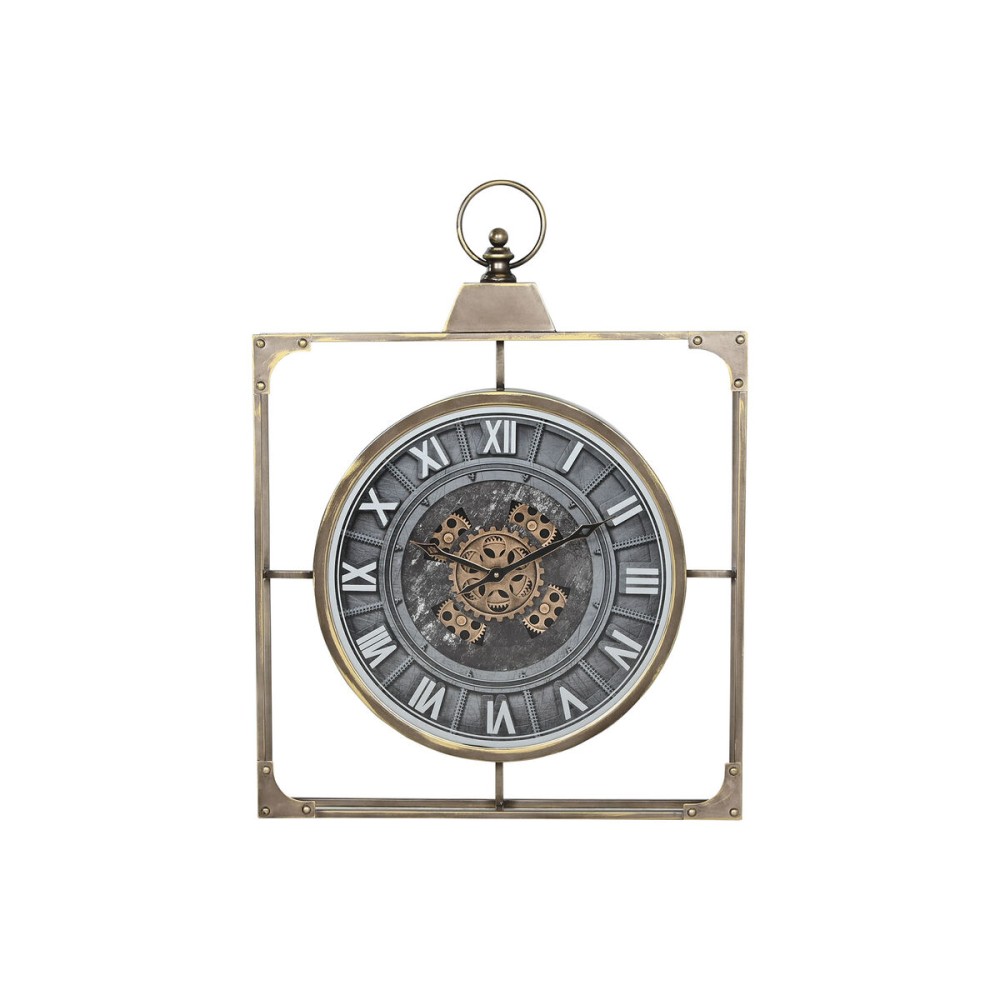 Horloge Murale Home ESPRIT Noir Doré Verre Fer 60 x 9 x 80 cm