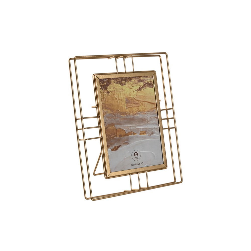 Fotorahmen Home ESPRIT Gold Metall Kristall 18,5 x 2,5 x 23,5 cm (12 Stück)