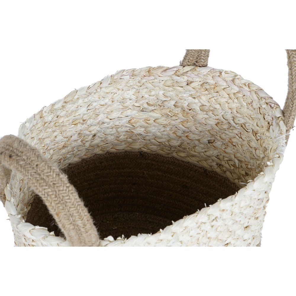 Basket set Home ESPRIT Natural Light brown Jute Modern 40 x 40 x 41 cm