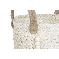 Set de basket Home ESPRIT Naturel Marron Clair Jute Moderne 40 x 40 x 41 cm