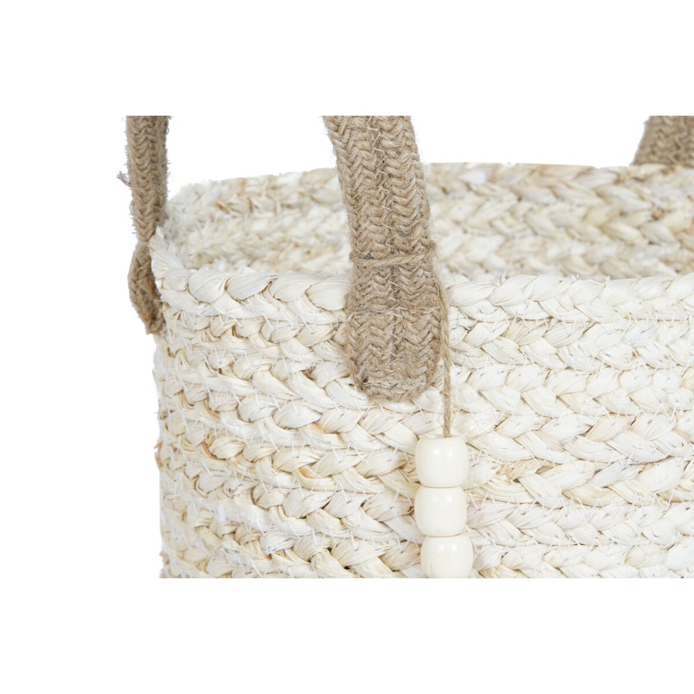 Basket set Home ESPRIT Natural Light brown Jute Modern 40 x 40 x 41 cm