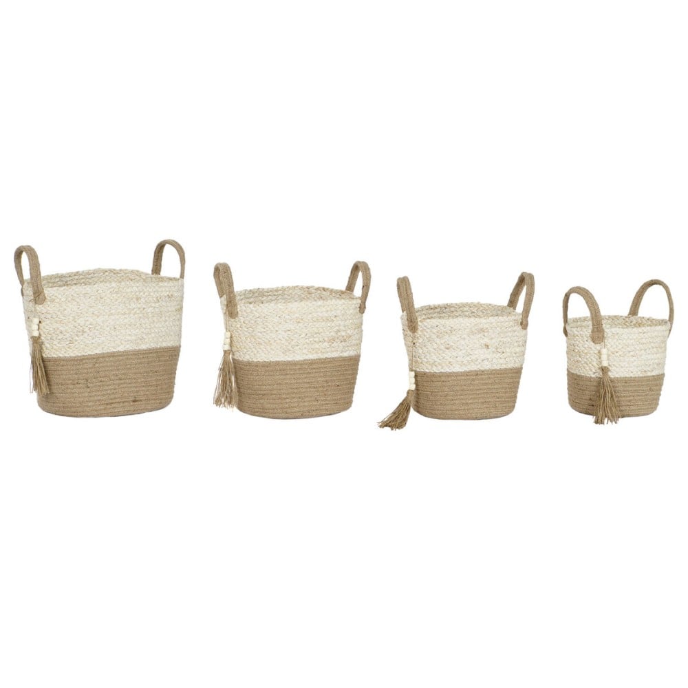 Korb-Set Home ESPRIT natürlich Hellbraun Jute Moderne 40 x 40 x 41 cm