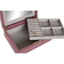 Jewelry box Home ESPRIT Cream Magenta 27 x 19 x 9 cm