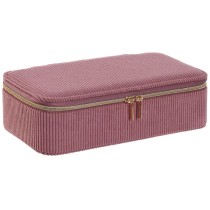 Boîte à bijoux Home ESPRIT Crème Magenta 20,5 x 10 x 6 cm (2 Pièces)