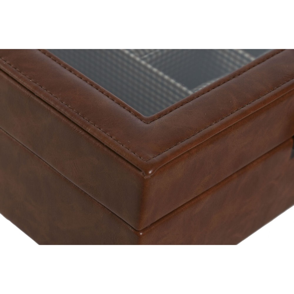 Jewelry box Home ESPRIT Brown Crystal 26 x 20 x 9 cm