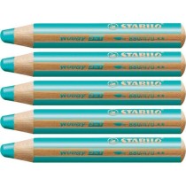 Colouring pencils Stabilo Woody Turquoise 3-in-1 (5 Units)