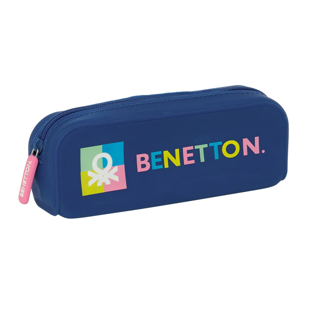 Schulmäppchen Benetton Cool Marineblau 18.5 x 7.5 x 5.5 cm