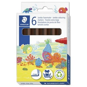 Felt-tip pens Staedtler Noris Club Brown (6 Units)