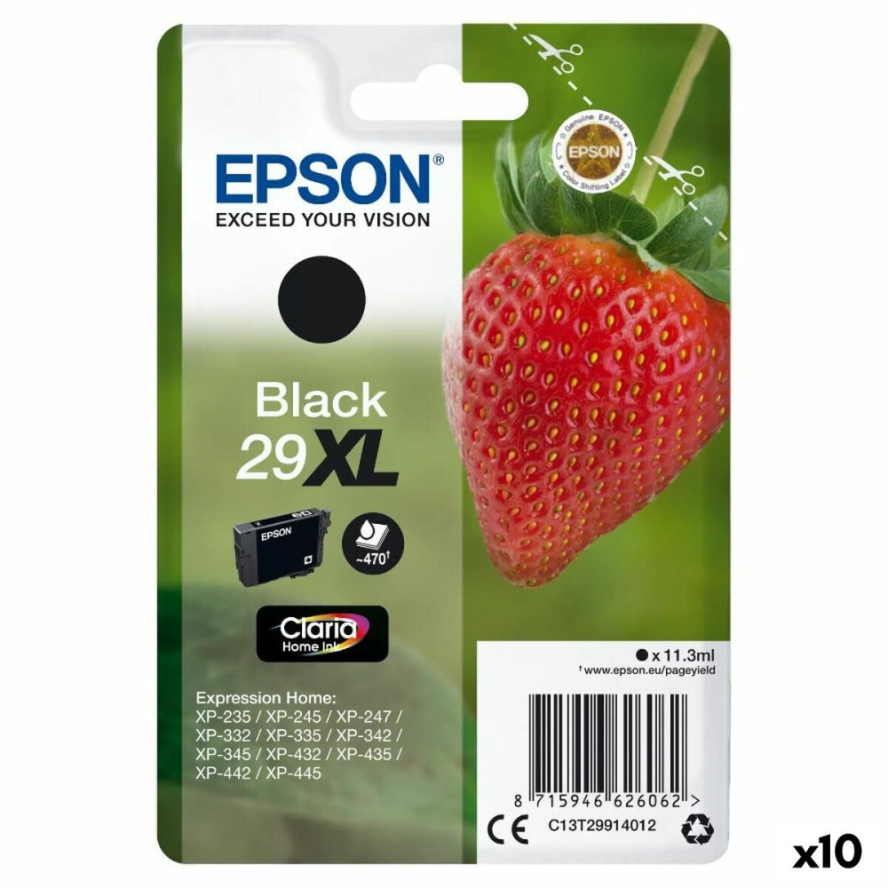 Original Tintenpatrone Epson 29 XL Schwarz (10 Stück)