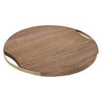 Cutting board Home ESPRIT Golden Natural Metal Acacia 32,3 x 31,3 x 1,4 cm