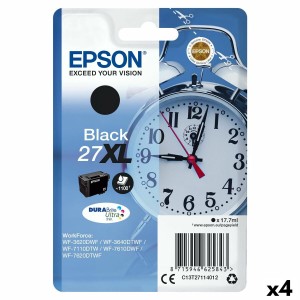 Original Tintenpatrone Epson WF-3000 7000 - Nº27XL Schwarz (4 Stück)