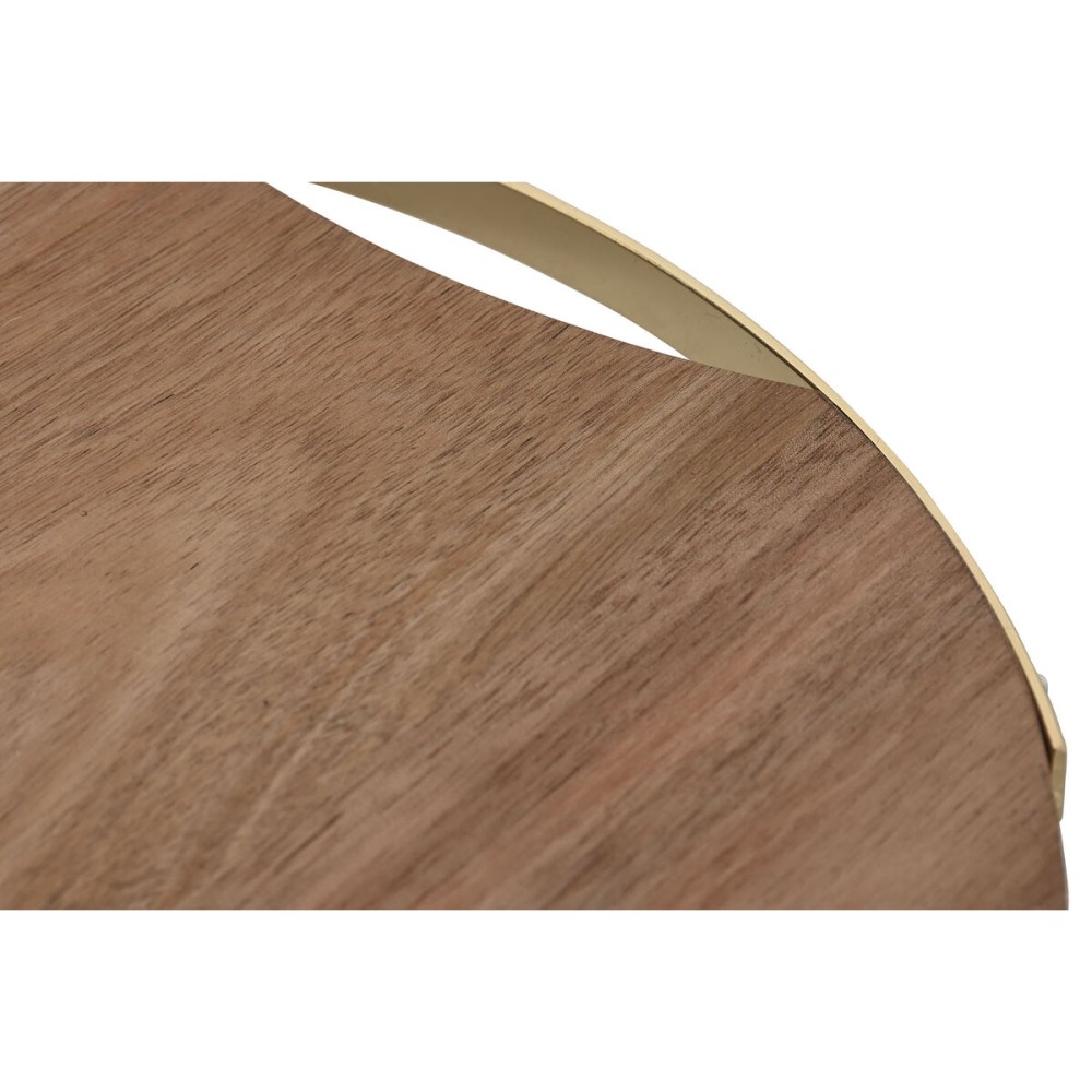 Cutting board Home ESPRIT Golden Natural Metal Acacia 32,3 x 31,3 x 1,4 cm