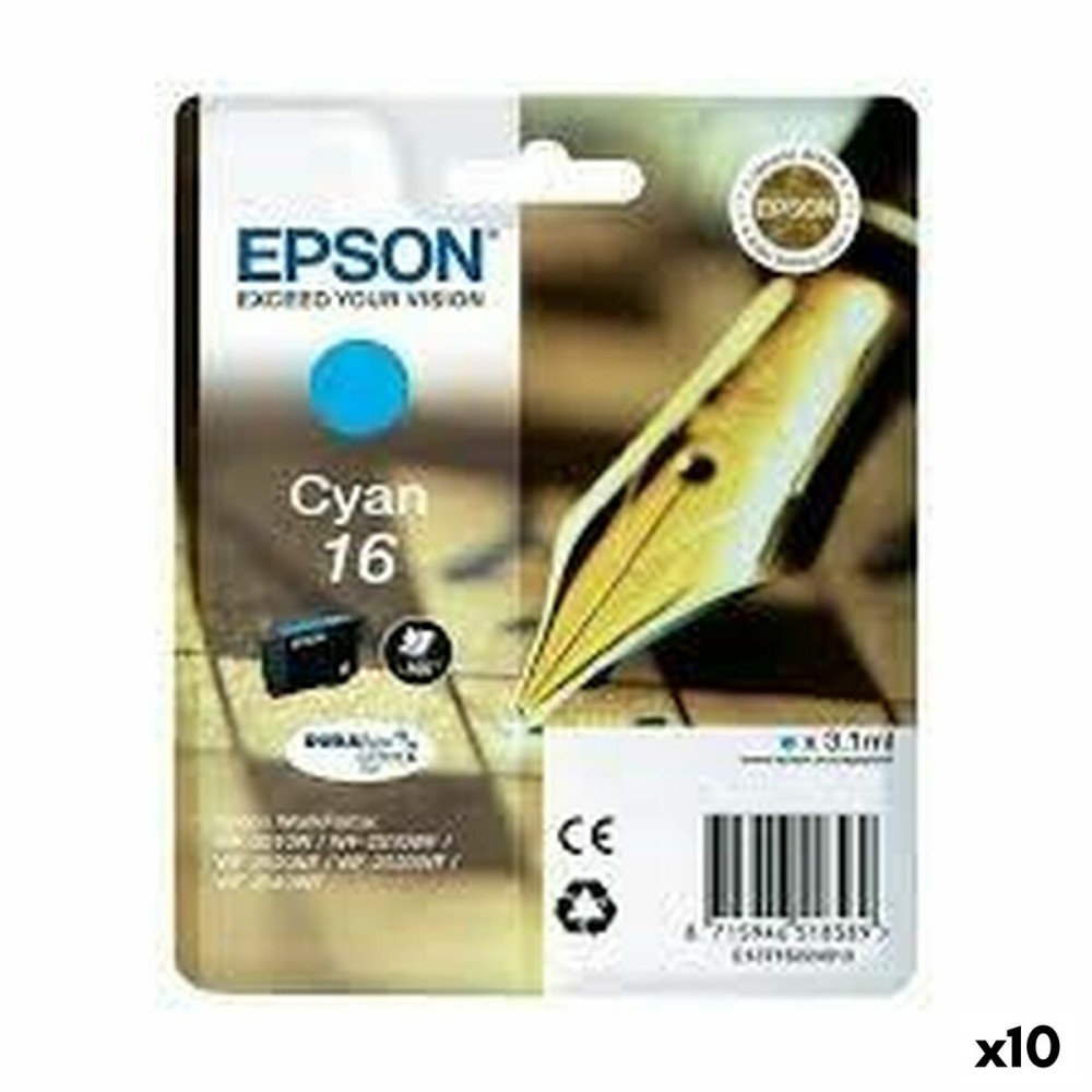 Original Ink Cartridge Epson 16 Cyan (10 Units)