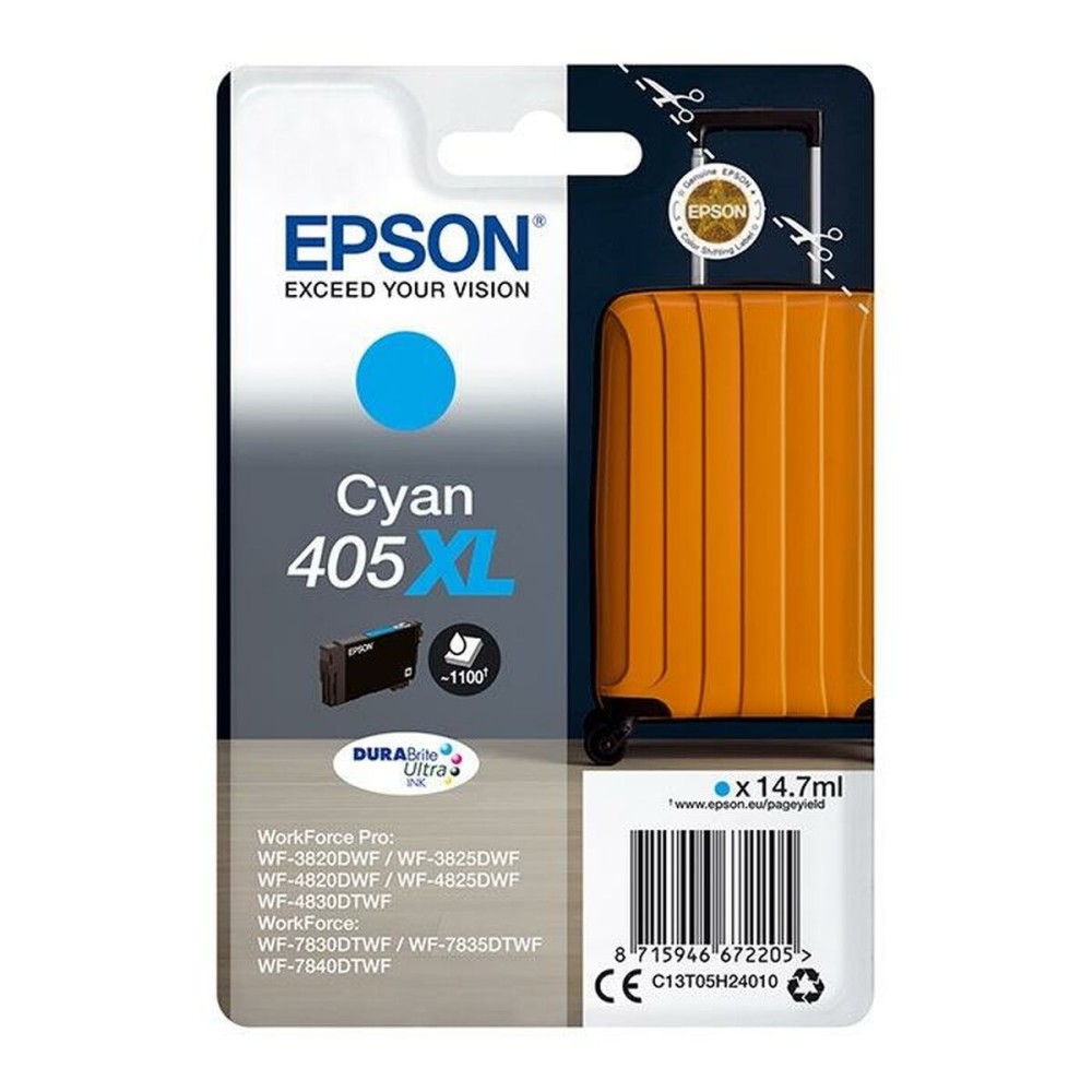 Original Ink Cartridge Epson 405XL Cyan (8 Units)