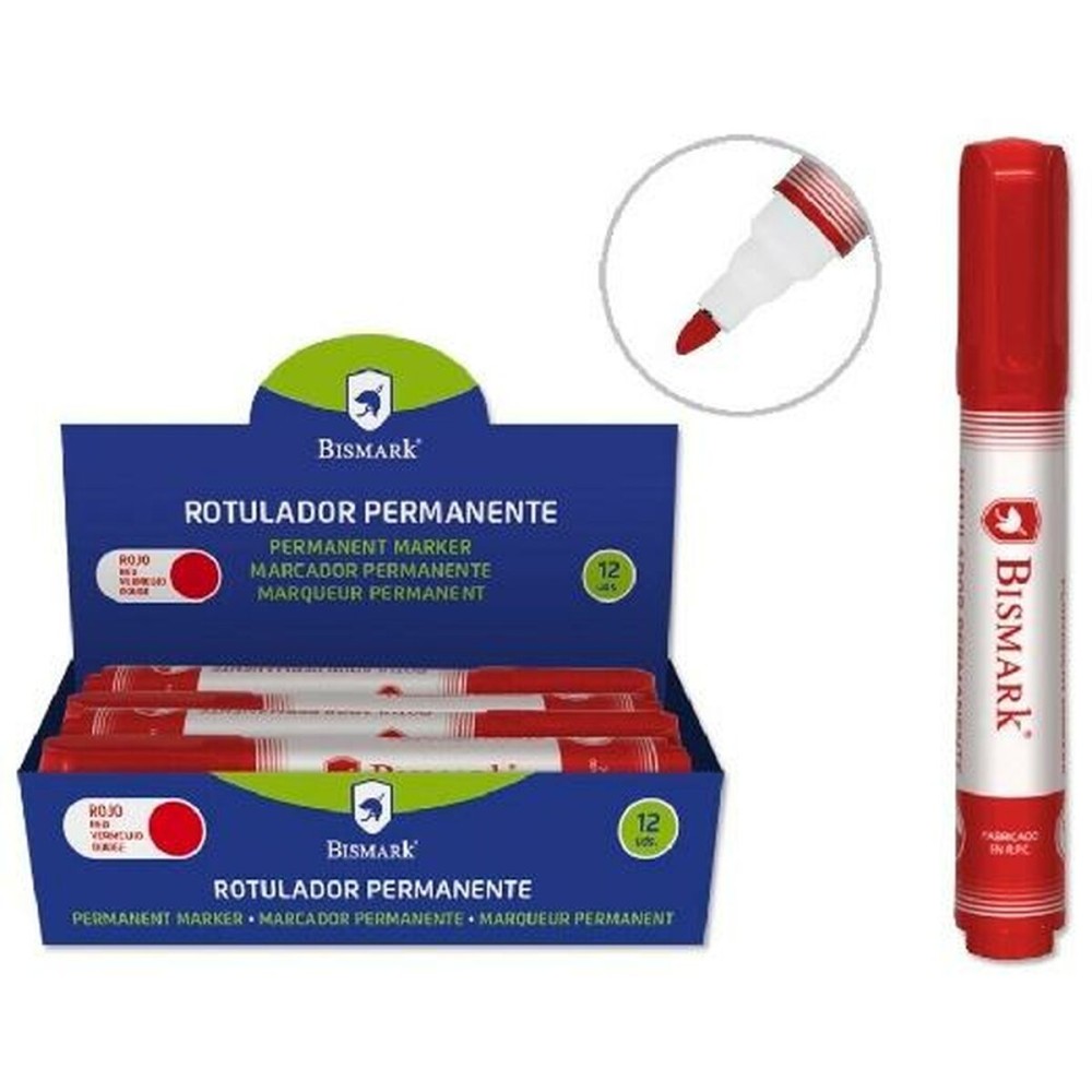 Permanent marker Bismark Red 1,5 mm (12 Units)