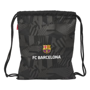 Rucksacktasche mit Bändern F.C. Barcelona Black Schwarz 35 x 40 x 1 cm