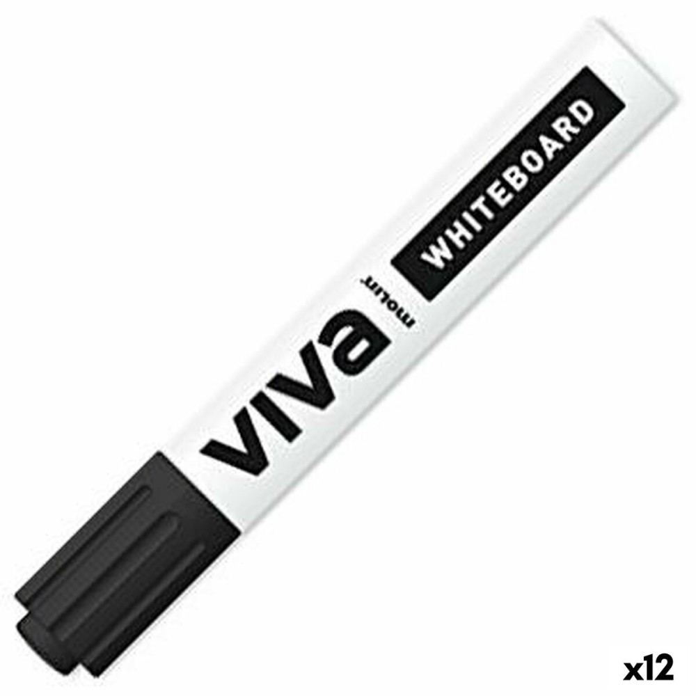 Whiteboard marker Molin Viva Black (12 Units)