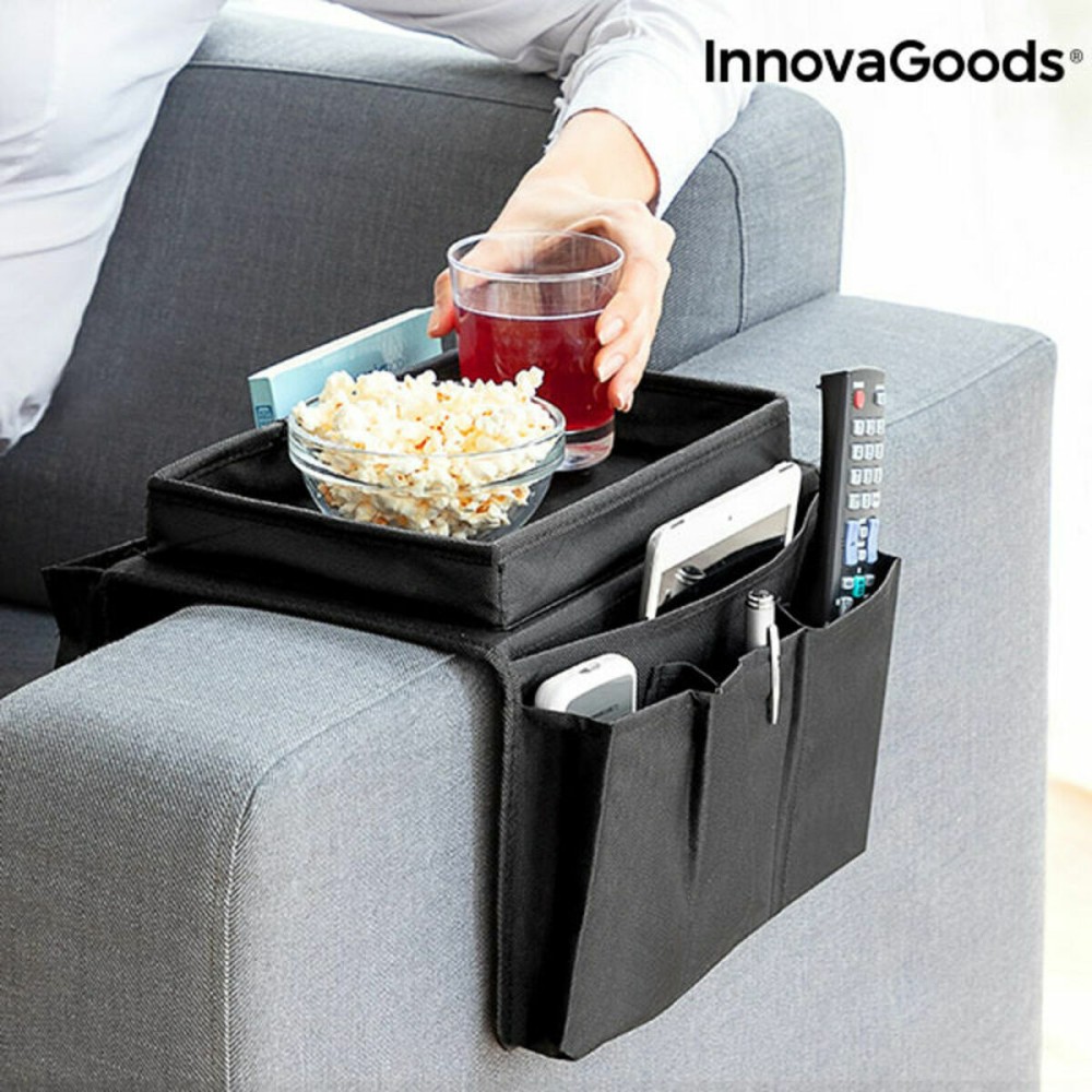 Sofa Tray with Organiser for Remote Controls InnovaGoods INNOVA Multicolour Polyester (Refurbished A)