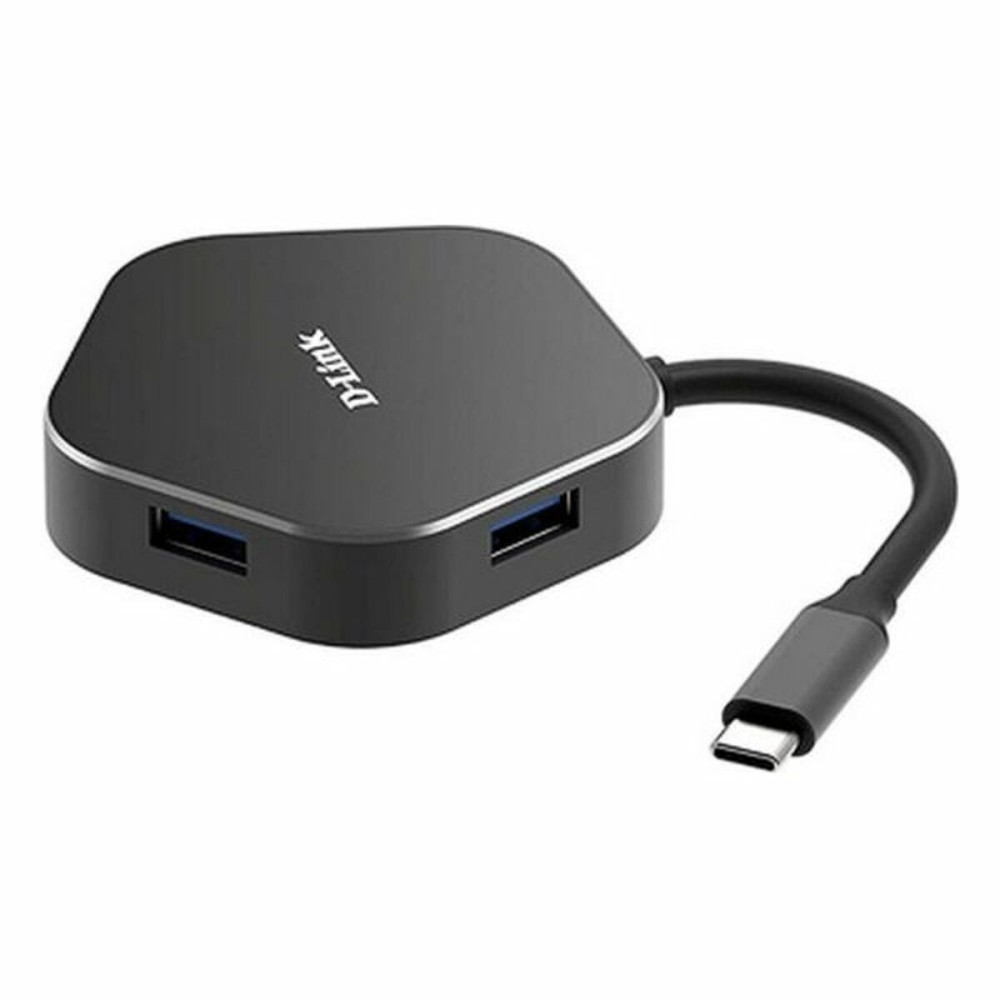 Hub USB 3 Ports D-Link DUB-M420 Noir/Gris Noir/Argenté 60 W