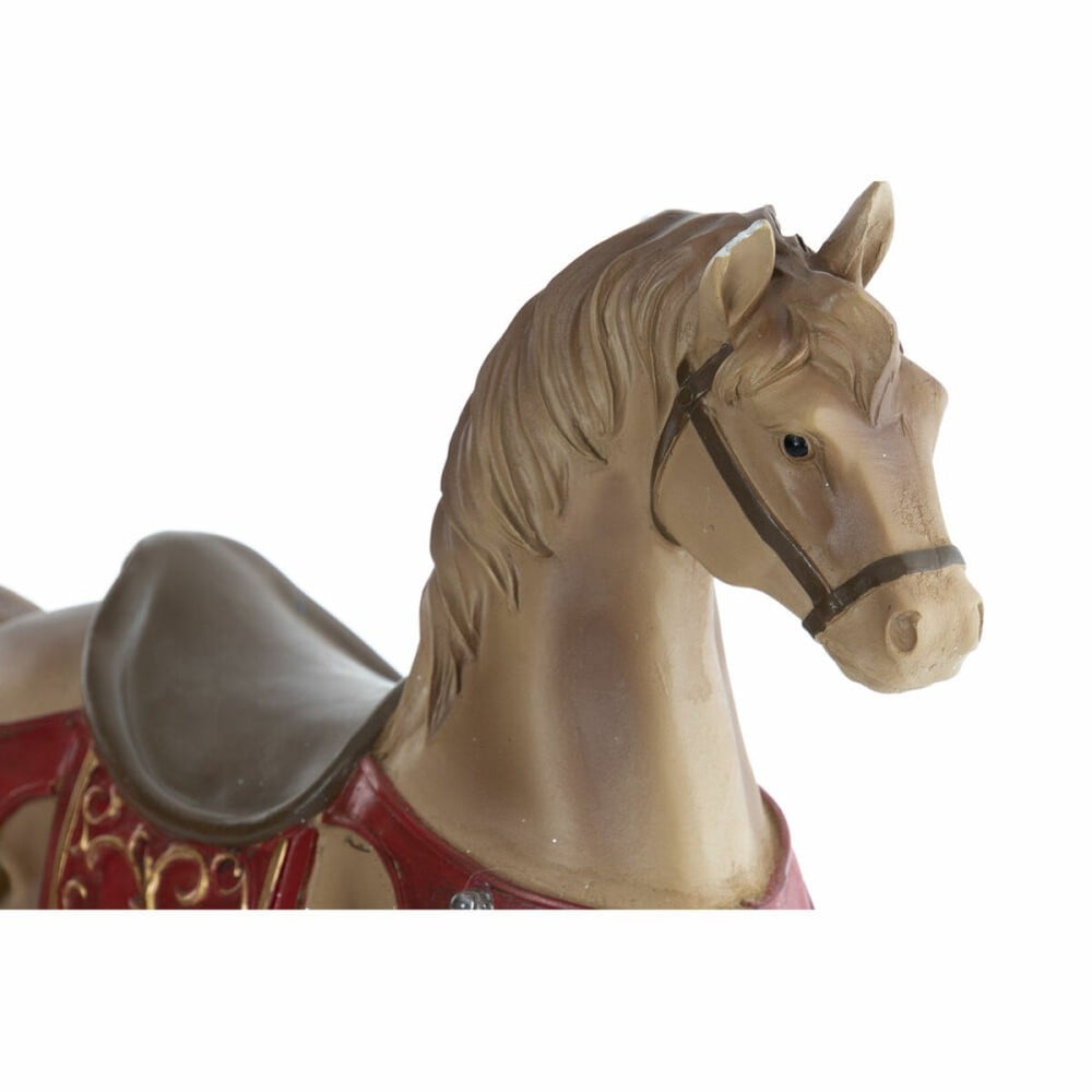 Christmas bauble DKD Home Decor Brown Red Resin Horse 34 x 10 x 32 cm (3 Units)