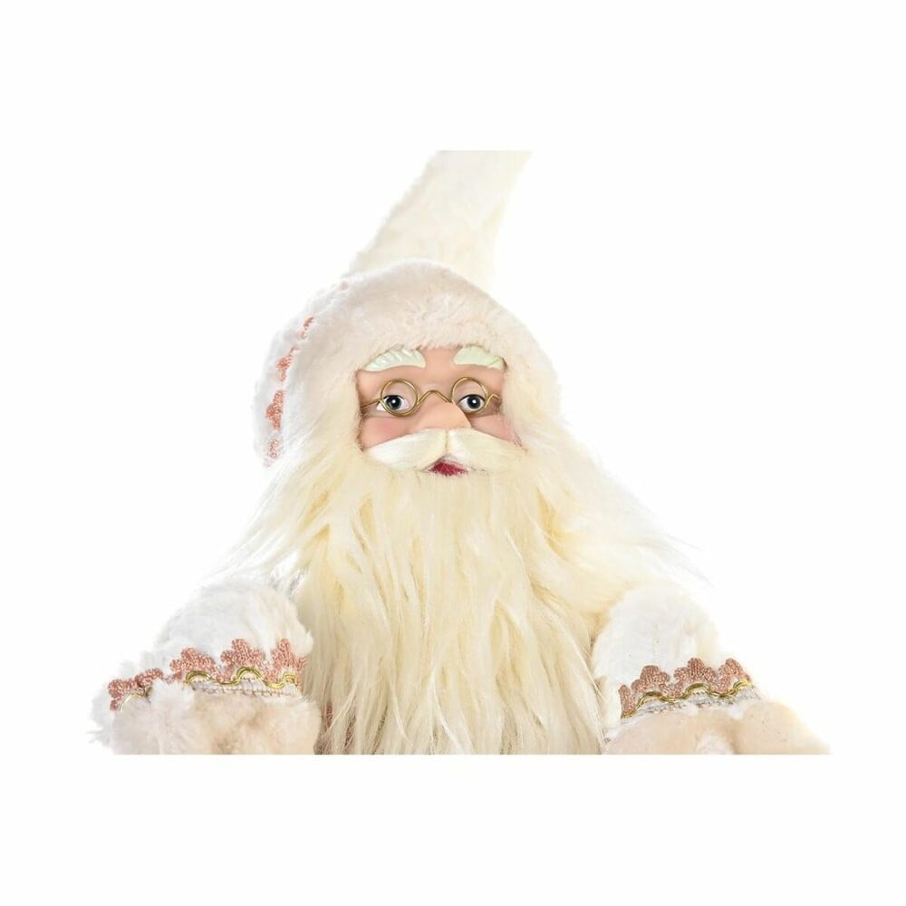 Deko-Figur DKD Home Decor Weihnachtsmann Weihnachten Grau Rosa Holz 42 x 22 x 50 cm