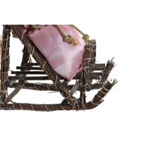 Deko-Figur DKD Home Decor Weihnachtsmann Weihnachten Grau Rosa Holz 42 x 22 x 50 cm