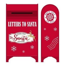 Letterbox DKD Home Decor Christmas White Red Metal 34,5 x 21,5 x 61,5 cm