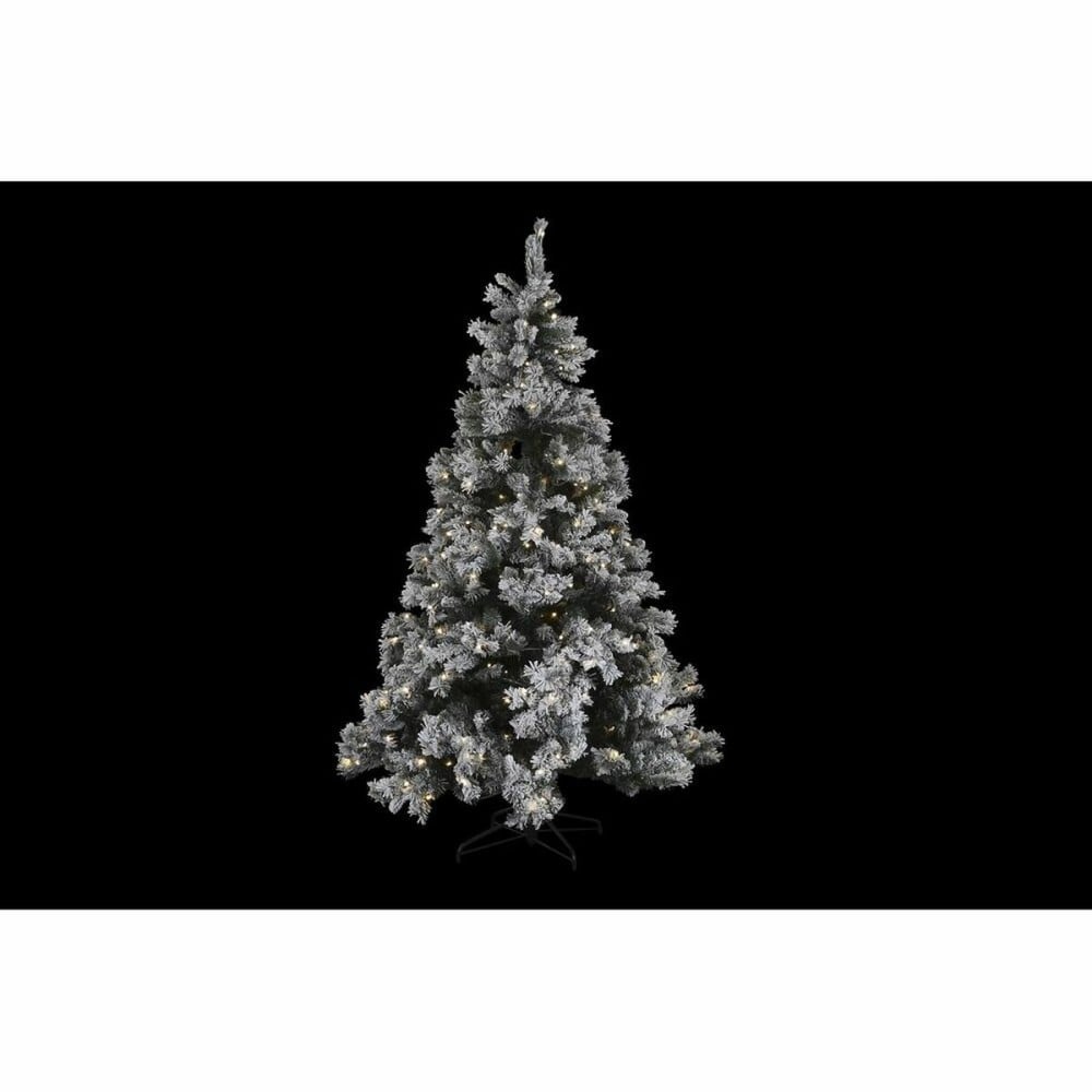 Weihnachtsbaum DKD Home Decor Weiß grün Metall Polyäthylen Verschneit 130 x 130 x 218 cm