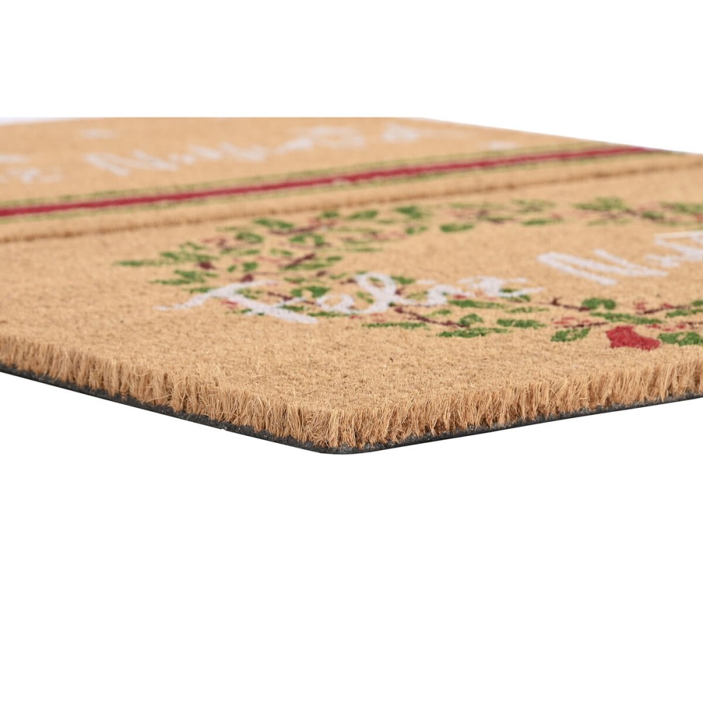 Paillasson DKD Home Decor Blanc Marron Rouge Vert PVC Fibres de coco 60 x 40 x 1,5 cm (2 Unités)