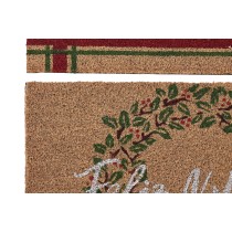 Doormat DKD Home Decor White Brown Red Green PVC Coconut Fibre 60 x 40 x 1,5 cm (2 Units)