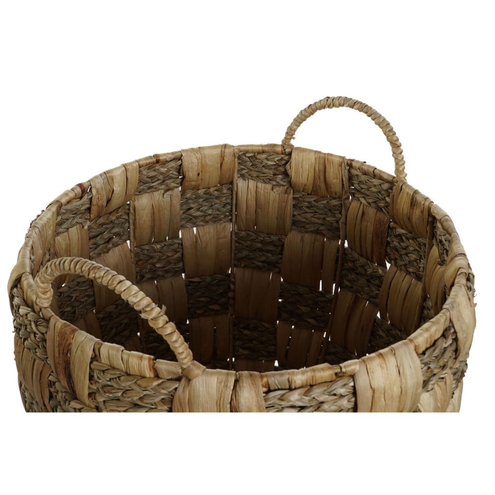 Set de basket Home ESPRIT Naturel Herbier marin Fibre naturelle Boho 43 x 43 x 39 cm (2 Pièces)