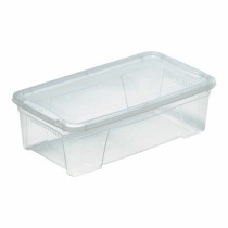 Storage Box with Lid Mondex Space Box 24448 Transparent 42 x 24 x 14 cm