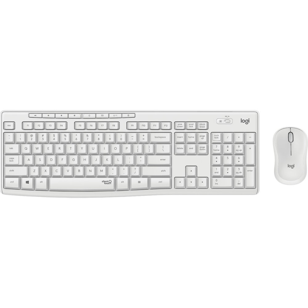 Tastatur mit Drahtloser Maus Logitech 920-009819 Qwertz Deutsch Weiß Deutsch QWERTZ