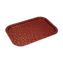 Tray Versa Serpentine Red Metal 32 x 1,5 x 34 cm