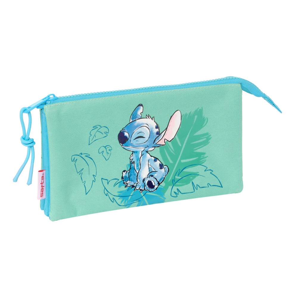 Dreifaches Mehrzweck-Etui Stitch Aloha türkis 22 x 12 x 3 cm