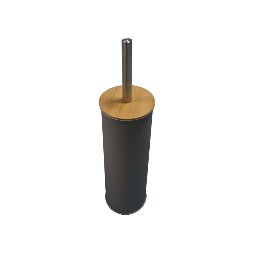 Toilet Brush Versa Black Metal Bamboo 38,4 cm