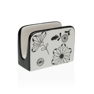 Porte-serviettes Versa Céramique 5 x 8 x 11 cm Fleurs