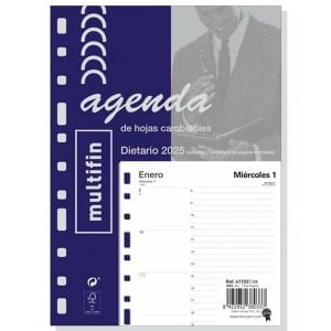 Recharge pour agenda Finocam MULTIFIN 3002 2025 15,5 x 21,5 cm