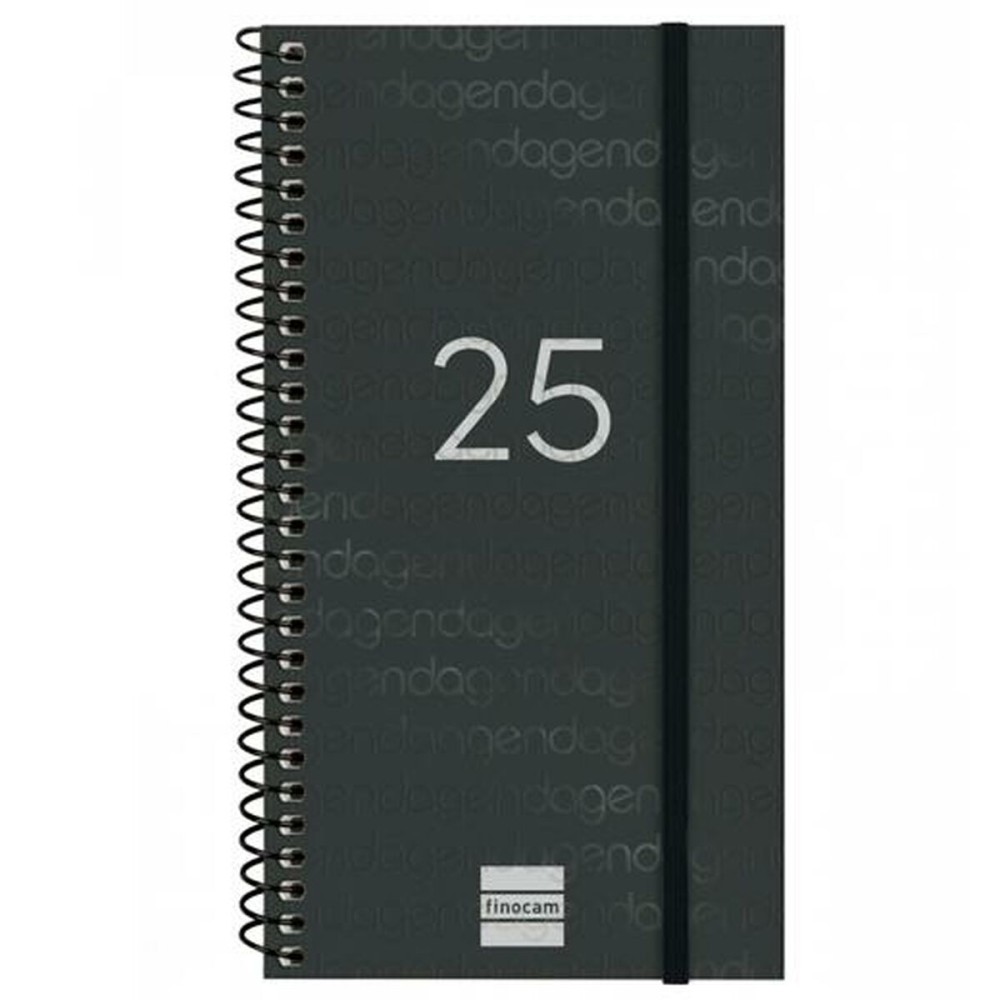 Agenda Finocam YEAR Noir Mini 9,4 x 17,1 cm 2025