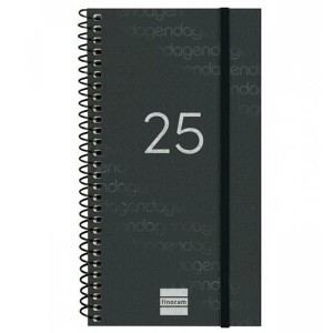 Diary Finocam YEAR Black Mini 9,4 x 17,1 cm 2025